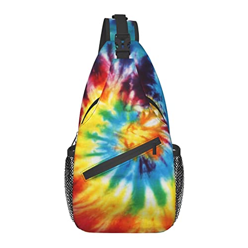 Sling Bag Spiral Tie Dye Colorful Rainbow Wandern Daypack Crossbody Schulterrucksack Reise Brusttasche für Männer Frauen Sling Bag Spiral Tie Dye Colorful Rainbow Wandern Daypack Crossbody Schulterrucksack Reise Brusttasche für Männer Frauen von Lawenp