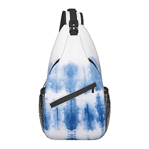 Sling Bag Tie Dye Blue Pride Wandern Daypack Crossbody Schulterrucksack Reise Brusttasche für Männer Frauen von Lawenp