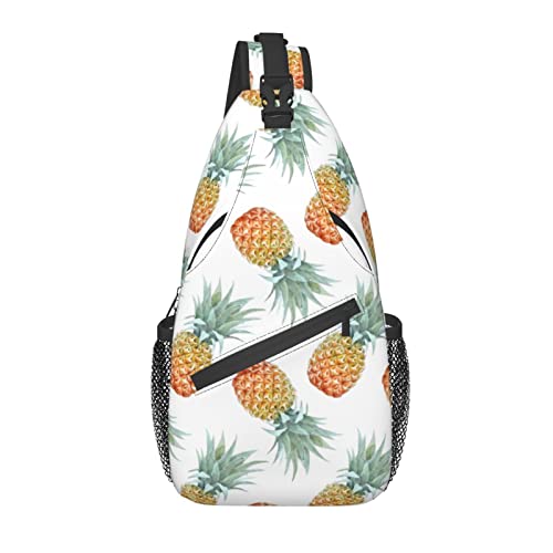 Sling Bag Tropical Pine Sommer Aquarell Wandern Daypack Crossbody Schulterrucksack Reise Brusttasche für Männer Frauen von Lawenp