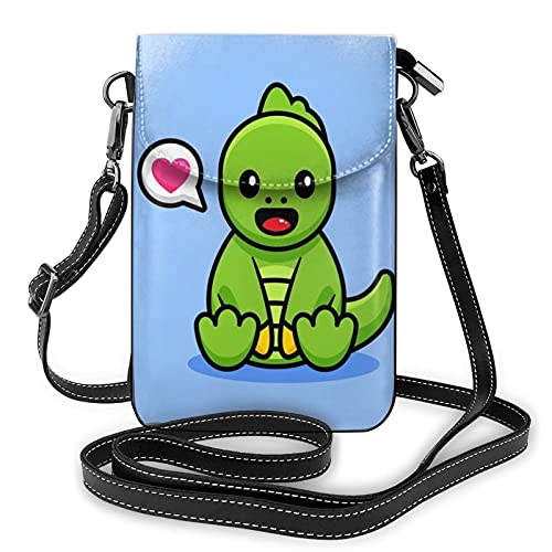 Süße kleine Dinosaurier-Handy-Geldbörse Crossbody, Handytasche, Crossbody-Handy-Geldbörse, süße Handy-Geldbörsen für Männer und Frauen süßer Kleiner Dinosaurier von Lawenp