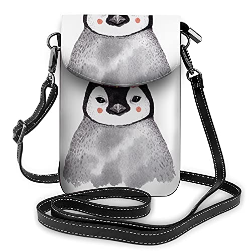 Tiergesicht Crossbody Handy Geldbörse Vintage Wolf Tiger Abstrakt Aztec Carnivore Predator Wild BlackWallet Handtasche von Lawenp