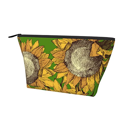 Tragetasche mit Reißverschluss, gelbe Sonnenblume, abstraktes Kunstmuster, Kosmetik-Make-up-Tasche, robuste Oxford-Bleistift-Münzen-Kulturbeutel-Halter-Aufbewahrungstasche für Frauen und Mädchen Tragetasche mit Reißverschluss, gelbe Sonnenblume, abstraktes Kunstmuster, Kosmetik-Make-up-Tasche, robuste Oxford-Bleistift-Münzen-Kulturbeutel-Halter-Aufbewahrungstasche für Frauen und Mädchen von Lawenp