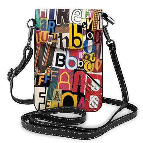 Umhängetasche aus Pu-Leder, Meerestiere Stachelrochen Mode Dame Handy Geldbörse Umhängetasche mit verstellbarem Riemen Buchstabe und Nummer von Lawenp