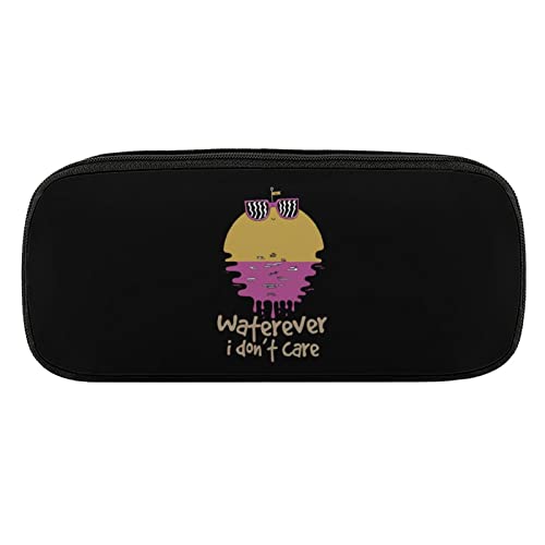 Lawenp Waterever Federmäppchen mit Aufschrift „I Don't Care, PU-Leder, tragbare Kosmetik-Organizer-Tasche von Lawenp