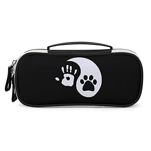 Yin Yang Paw Palm Tragbares Federmäppchen, Tragetasche, Make-up-Tasche, Handtasche von Lawenp