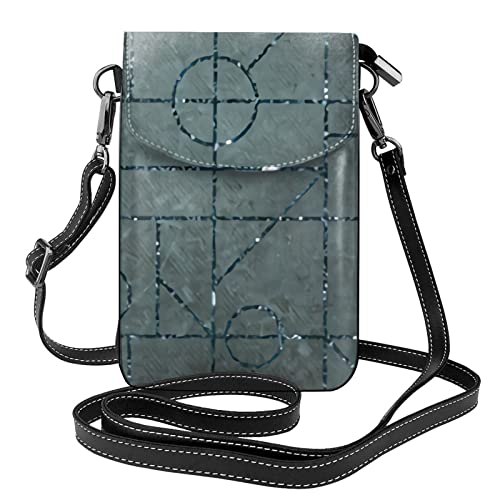 minimale Art-Deco-glitzernde Blaue Crossbody-Handy-Geldbörse Kleine Crossbody-Geldbörse PU-Frauen-Umhängetasche Umhängetasche von Lawenp