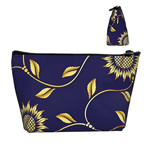 wasserdichte Oxford-Kosmetiktasche, gelbe Sonnenblume, abstraktes Kunstmuster, großes Fassungsvermögen, Make-up-Tasche mit Reißverschluss, Mädchen und Frauen, luxuriöser Toilett wasserdichte Oxford-Kosmetiktasche, gelbe Sonnenblume, abstraktes Kunstmuster, großes Fassungsvermögen, Make-up-Tasche mit Reißverschluss, Mädchen und Frauen, luxuriöser Toilett von Lawenp