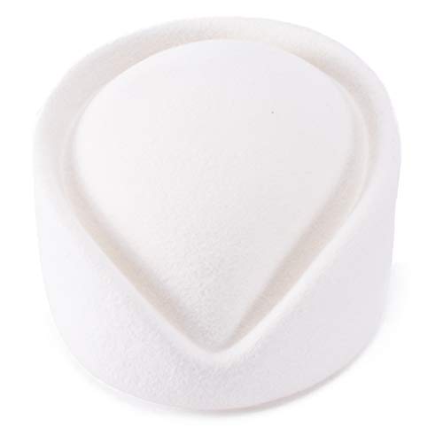 Lawliet A040 Stewardess Air Hostesses Pillbox Hut Millinery Tropfenform Fascinator Basis, Weiss/opulenter Garten, Einheitsgröße von Lawliet