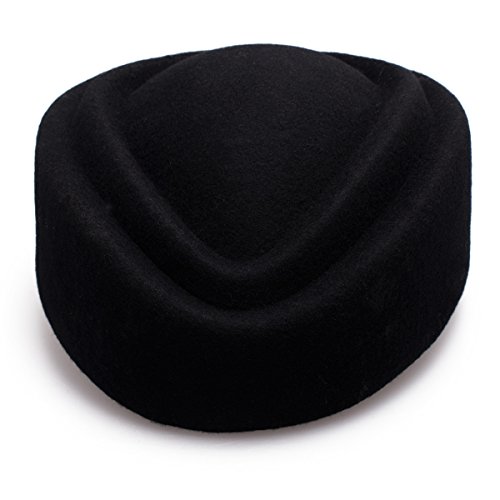 Lawliet Wool Air Hostesses Cocktail Fascinator Base Pillbox Hat Millinery Craft A049, schwarz, Einheitsgröße von Lawliet