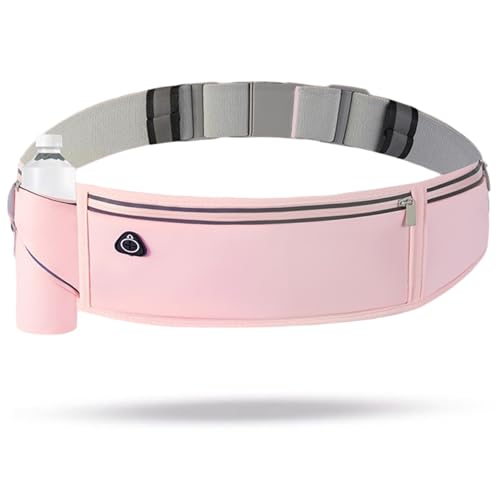 Wasserfestes Fitness -Taillenpack, der Gürtel mit Wasserflasche wasserdicht Verstellbarer Reißverschluss -Telefongürtelhalter mit Kopfhöreranschluss für Männer Frauen Reflektierende Taillenbeutel zum von Lawnrden