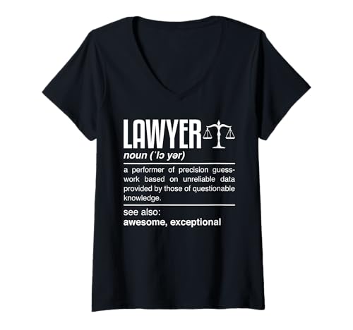 Damen Lawyer Definition Noun - Funny Prosecutor Lawyer T-Shirt mit V-Ausschnitt Damen Lawyer Definition Noun - Funny Prosecutor Lawyer T-Shirt mit V-Ausschnitt von Lawyer Law Gifts Co.