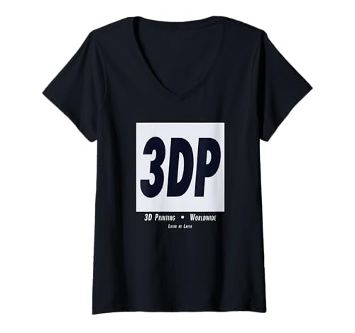 Damen 3D-Druck Hobbyist 3DP Maker Bewegung FDM SLA Kunst T-Shirt mit V-Ausschnitt von Layer By Layer Prints