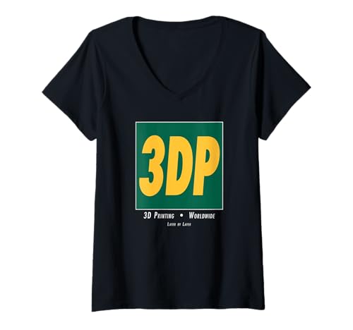Damen 3D-Druck Hobbyist 3DP Maker Bewegung FDM SLA Kunst T-Shirt mit V-Ausschnitt von Layer By Layer Prints