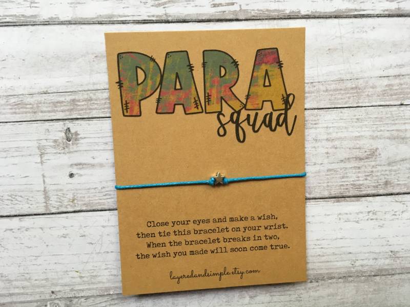 Para Geschenke Crew Kader Geschenk Für Paraprofessionals Wunsch Armband Lehrer Wertschätzung Paraprofessionelles von LayeredandSimple