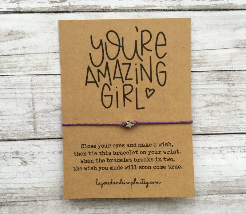 Wunsch Armband, Stern Charm, Inspirational Geschenk von LayeredandSimple