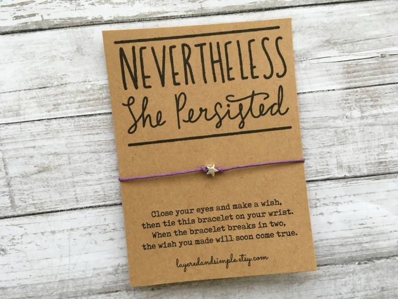 Wunscharmband, Trotzdem Beharrte Sie, Empowerment Geschenk von LayeredandSimple