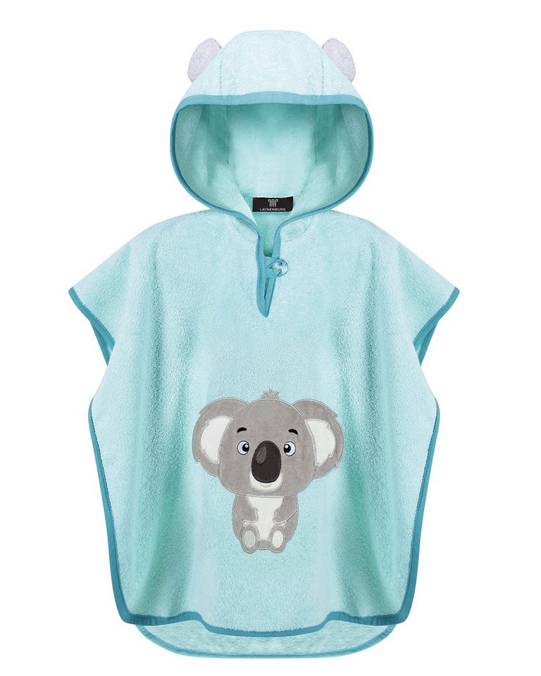 Laynenburg Badeponcho LAYNENBURG Badeponcho Kinder 100% Baumwolle mit Kapuze & Motiv, Handtuch Poncho aus Frottee für Baby Jungen Mädchen von Laynenburg