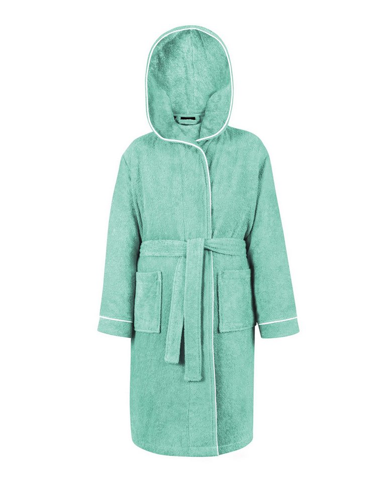 Laynenburg Kinderbademantel - Bademantel Kinder Frottee mit Kapuze aus Baumwolle, - in den flauschigen Größen von 110 - 176 für Mädchen, Junge, Teenager von Laynenburg