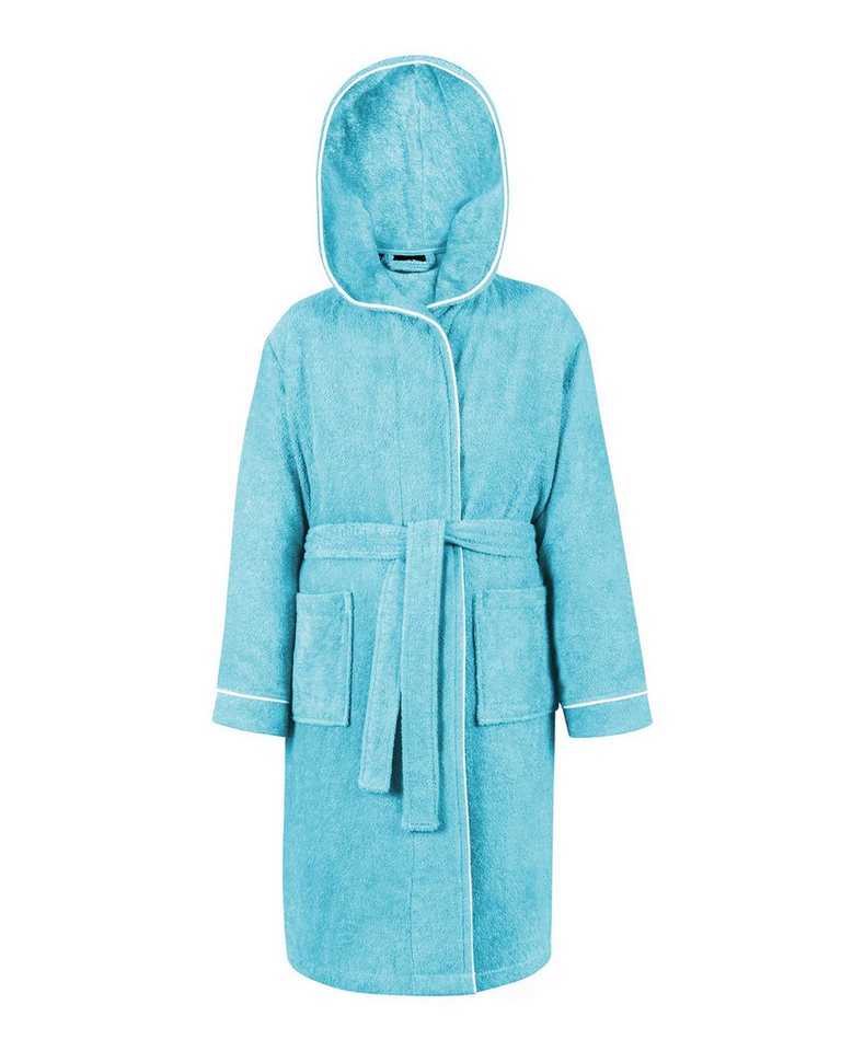 Laynenburg Kinderbademantel - Bademantel Kinder Frottee mit Kapuze aus Baumwolle, - in den flauschigen Größen von 110 - 176 für Mädchen, Junge, Teenager von Laynenburg