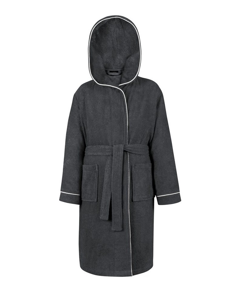 Laynenburg Kinderbademantel - Bademantel Kinder Frottee mit Kapuze aus Baumwolle, - in den flauschigen Größen von 110 - 176 für Mädchen, Junge, Teenager von Laynenburg