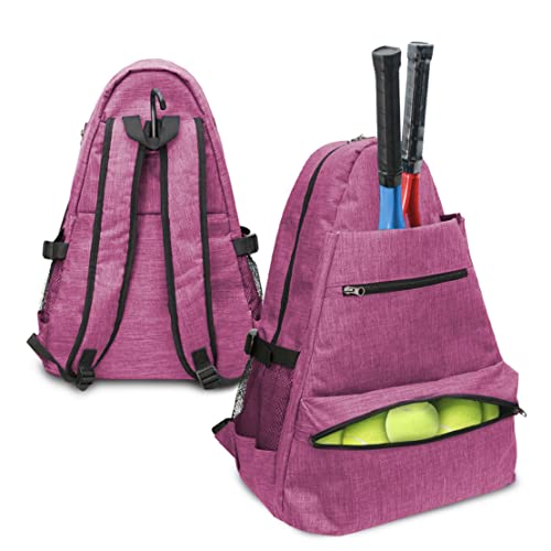 Layway Tennis-Rucksack für Männer und Frauen, Tennisschläger-Tasche zum Tragen von Schlägern von Racquetball, Squash, Badminton, Pickleball und anderem Reise-Sport-Zubehör, Rosenrot - B, L, Tennis Layway Tennis-Rucksack für Männer und Frauen, Tennisschläger-Tasche zum Tragen von Schlägern von Racquetball, Squash, Badminton, Pickleball und anderem Reise-Sport-Zubehör, Rosenrot - B, L, Tennis von Layway