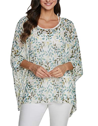 LazLake Bluse Damen Boho Tops Chiffon Blusen Strandtunika Fledermaus Oberteil Locker Batwing Shirt ED-Bianfu-4383 von LazLake