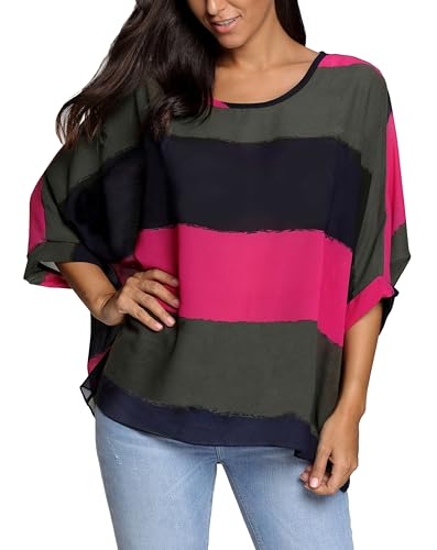 LazLake Damen Sommer Böhmische Flügel Ärmel Chiffon Bluse Kurzarm Strand Beiläufige Shirt Bat Sleeve Lose Hemd T Shirt Tops 4497 LazLake Damen Sommer Böhmische Flügel Ärmel Chiffon Bluse Kurzarm Strand Beiläufige Shirt Bat Sleeve Lose Hemd T Shirt Tops 4497 von LazLake