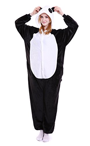 LazLake Kostüm Pyjama Damen Winter Karnevalumzüge Schalfanzug Jumpsuit Cosplay Anzug Overall für Fasching Karneval Theater Halloween Pyjama Party LDE SHL8-Xiongmao-XL von LazLake