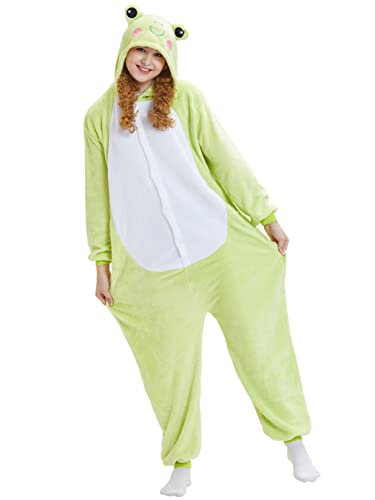 LazLake Kostüm Pyjama Damen Winter Karnevalumzüge Schalfanzug Jumpsuit Cosplay Anzug Overall für Fasching Karneval Theater Halloween Pyjama-Party M-LDE SHL8-Light Qingwa-XL von LazLake