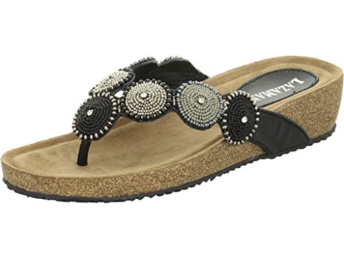 Lazamani Wedge Beads Slippers Damen - 42 von Lazamani