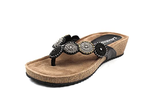 Lazamani Wedge Beads Slippers Damen - 40 von Lazamani