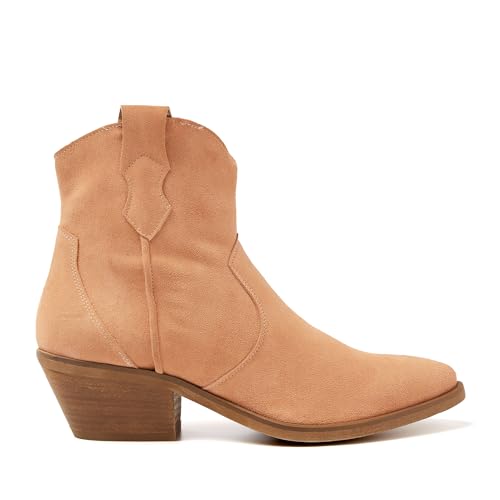 Lazamani Arianna Damen Wildleder Stiefeletten Apricot (LA55105apricot, EU Schuhgrößensystem, Erwachsene, Damen, Numerisch, M, 37) von Lazamani