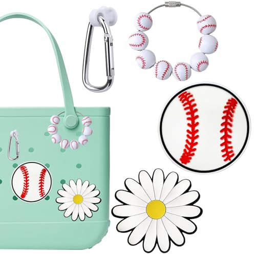 Lazamit Sportanhänger für Bogg Bag Zubehör-Set, Baseball-Dekor-Einsatztasche, Schlüsselanhänger für Strand-Tragetasche, Baseball-Anhänger, medium XL sizes Lazamit Sportanhänger für Bogg Bag Zubehör-Set, Baseball-Dekor-Einsatztasche, Schlüsselanhänger für Strand-Tragetasche, Baseball-Anhänger, medium XL sizes von Lazamit
