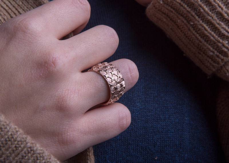 Band Breite Verstellbaren Bandring, Ring, 925 Sterling Silber, 11, 5 Mm Breit von LazarevicJewelry