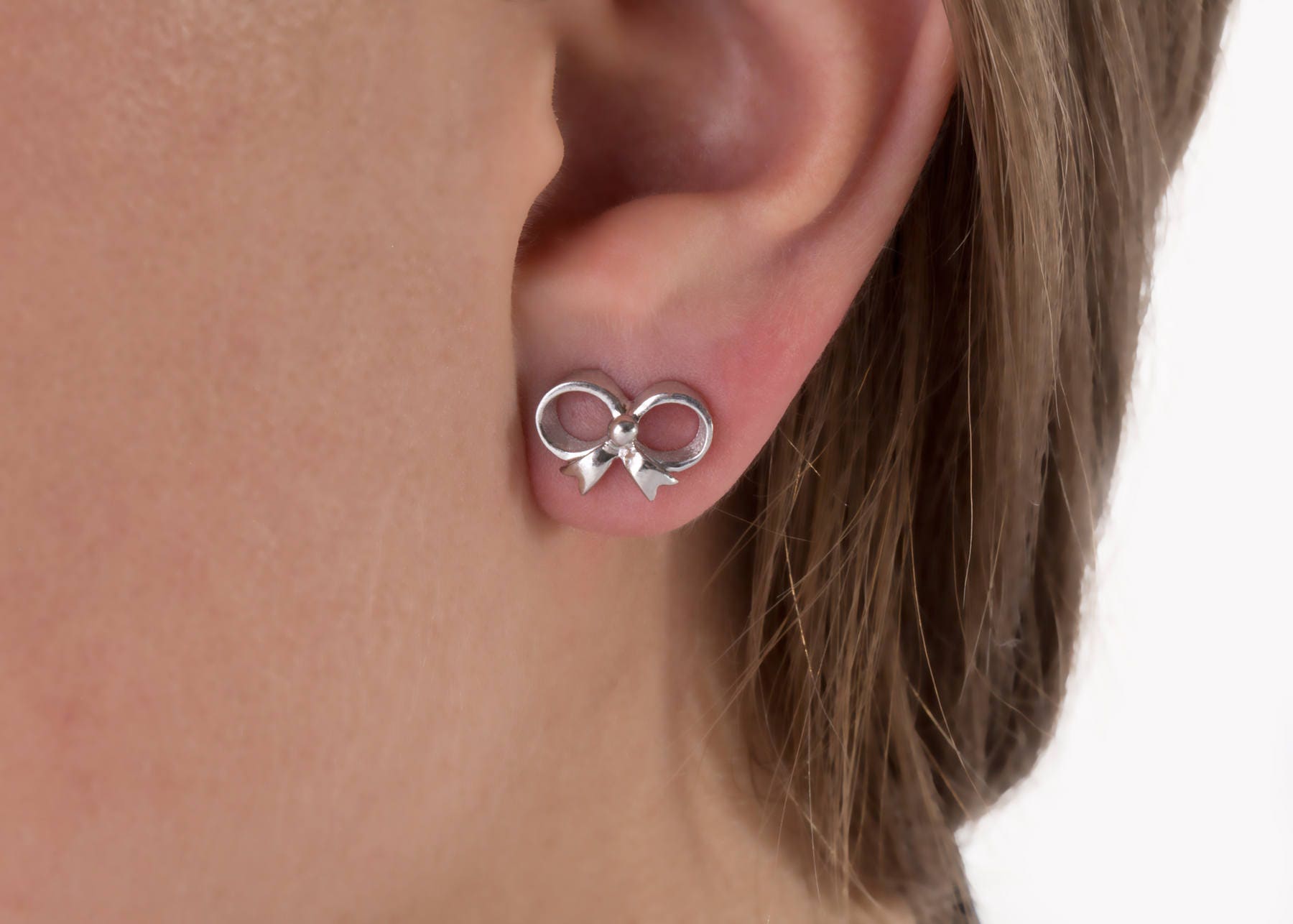 Bogen-Ohrringe, 925 Silber, Band-Ohrring Bogen-Ohrringe, 925 Silber, Band-Ohrring von LazarevicJewelry