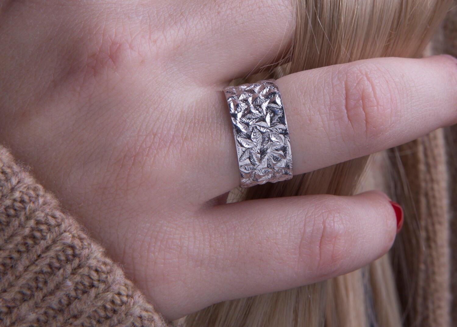 Breiten Band Ring, Breite Konkave Bandring, 925 Sterling Silber, 10 Mm Breit Breiten Band Ring, Breite Konkave Bandring, 925 Sterling Silber, 10 Mm Breit von LazarevicJewelry