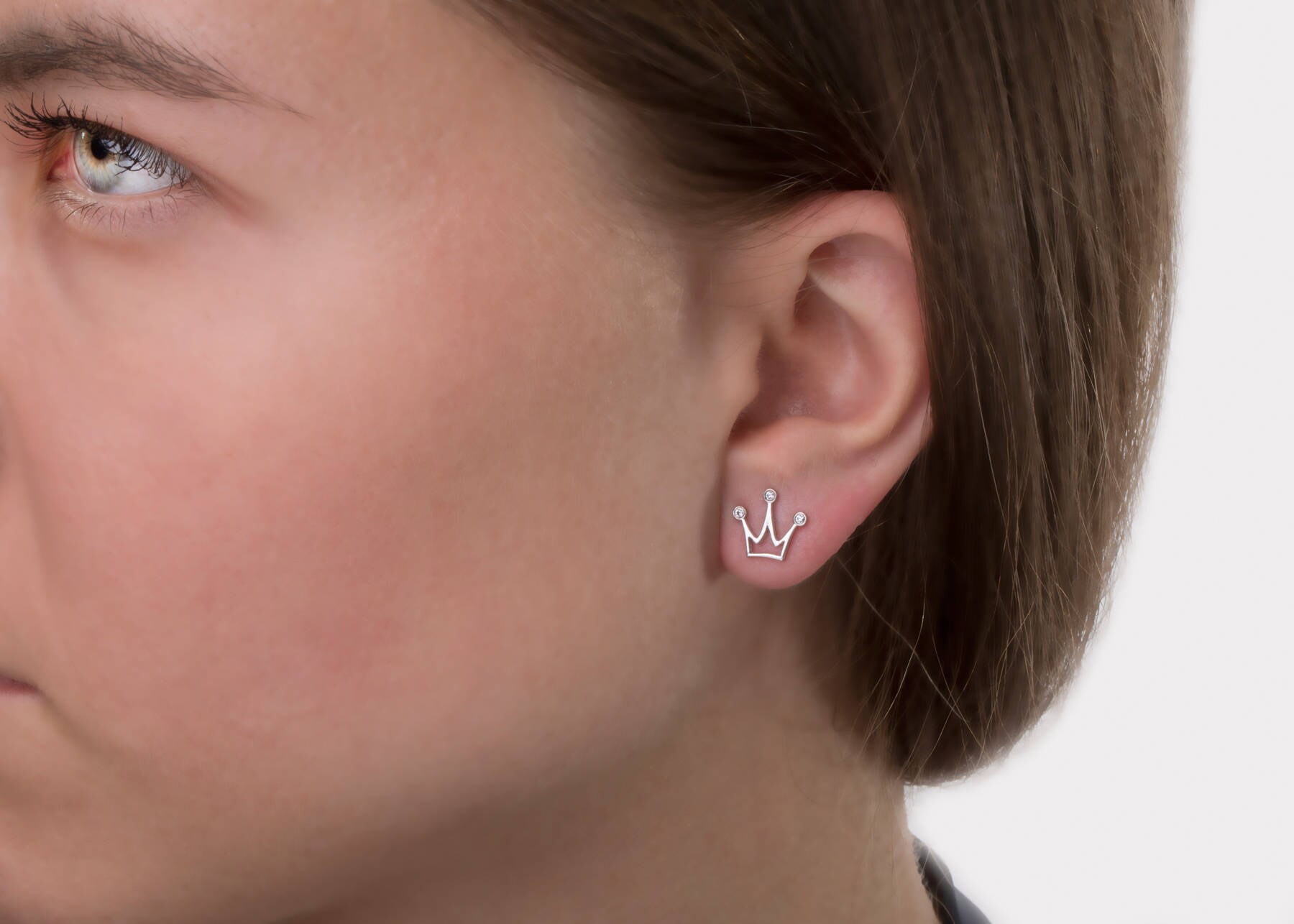 Cz-Krone Ohrringe, 925 Sterling Silber Cz-Krone Ohrringe, 925 Sterling Silber von LazarevicJewelry