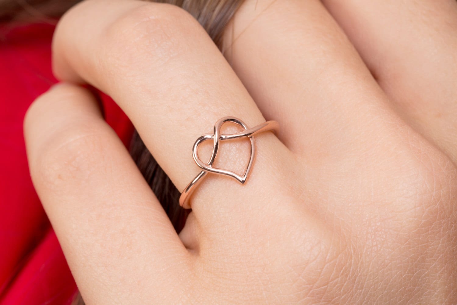 Liebesknoten Ring , Herz Knotenring Unendlich 925 Sterling Silber | Klein Liebesknoten Ring , Herz Knotenring Unendlich 925 Sterling Silber | Klein von LazarevicJewelry