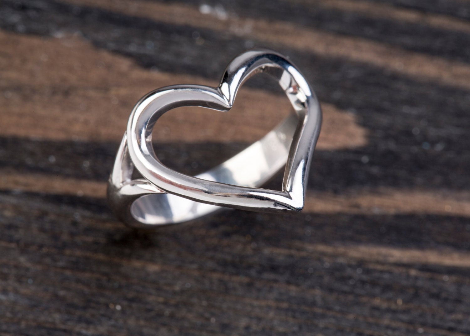 Offener Herzring , Liebesring, 925 Sterling Silber Offener Herzring , Liebesring, 925 Sterling Silber von LazarevicJewelry