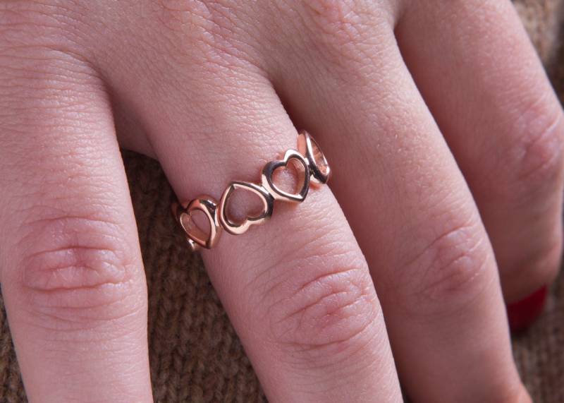 Offenes Herzring, Rund Um Herz-Ring, Liebesring, 925 Sterling Silber Offenes Herzring, Rund Um Herz-Ring, Liebesring, 925 Sterling Silber von LazarevicJewelry