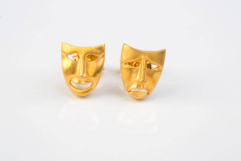 Ohrstecker, 925 Sterling Silber Maske Ohrstecker, 925 Sterling Silber Maske von LazarevicJewelry