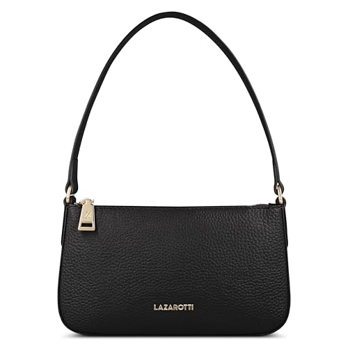 Lazarotti Bologna Damen Schultertasche aus Echt-Leder | Handtasche mit Steckfach | Handtasche 27 cm von Lazarotti