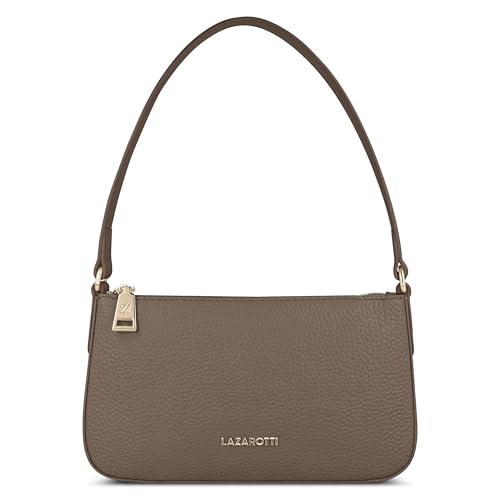 Lazarotti Bologna Damen Schultertasche aus Echt-Leder | Handtasche mit Steckfach | Handtasche 27 cm von Lazarotti