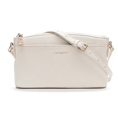 Lazarotti Bologna Leder Umhängetasche Damen | verstellbarer Schultergurt | mittelgroße Crossbody Bag | Schultertasche 24 cm von Lazarotti