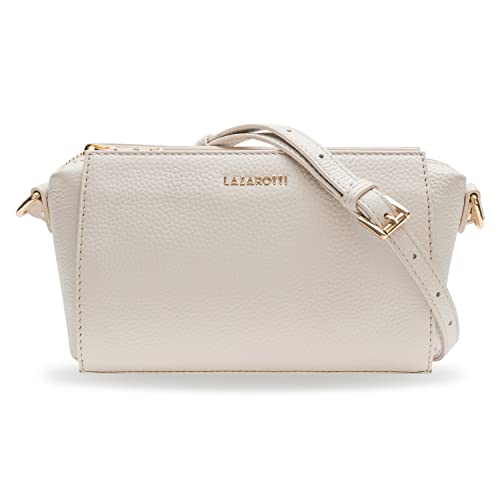 Lazarotti Bologna Leder Umhängetasche Damen | verstellbarer Schultergurt | mittelgroße Crossbody Bag | Schultertasche 20 cm von Lazarotti