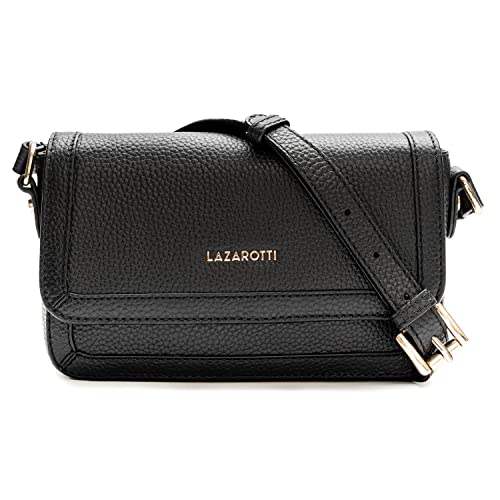 Lazarotti Bologna Leder Umhängetasche Damen | verstellbarer Schulterriemen | mittelgroße Crossbody Bag | Schultertasche 21 cm von Lazarotti