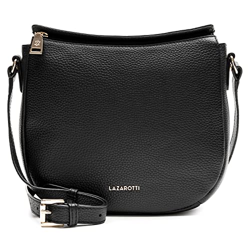 Lazarotti Bologna Leder Umhängetasche Damen | verstellbarer Schultergurt | mittelgroße Crossbody Bag | Schultertasche 25 cm von Lazarotti