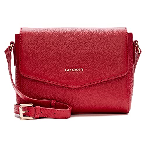 Lazarotti Bologna Leder Umhängetasche Damen | verstellbarer Schultergurt | mittelgroße Crossbody Bag | Schultertasche 22 cm von Lazarotti