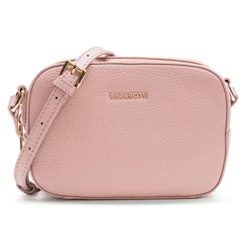 Lazarotti Bologna Leder Umhängetasche Damen | längenverstellbarer Schultergurt | mittelgroße Crossbody Bag 19 cm von Lazarotti