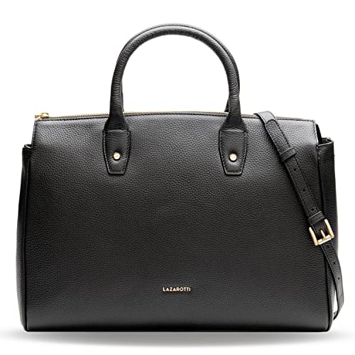 Lazarotti Bologna XL Damen Leder Handtasche | längenverstell- & abnehmbarer Tragegurt | sehr große Henkeltasche 40 cm von Lazarotti